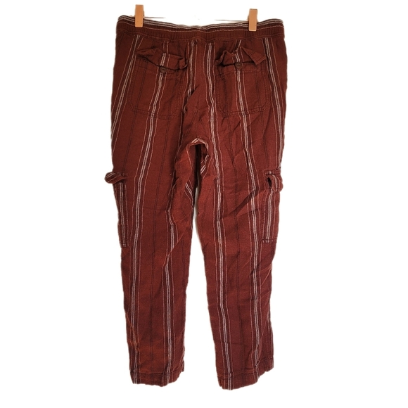 Anthropologie X Sanctuary Pants Womens XS Red Stripe Linen - Picture 7 of 9